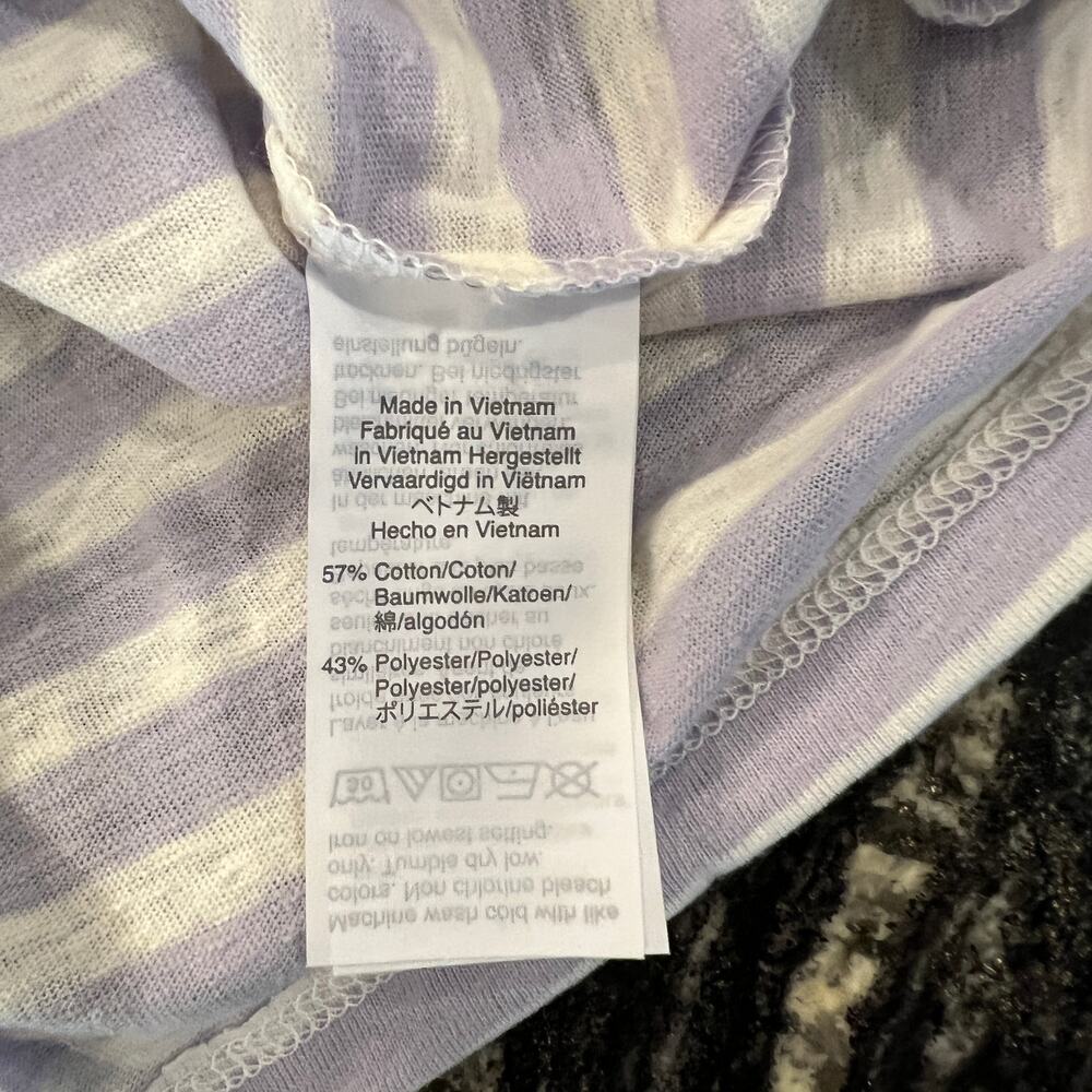 NWT J. Crew Purple Striped V-Neck Tank - SIZE LARGE - Picture 5 of 6